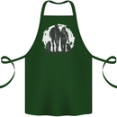 A Horse and Dogs Equestrian Riding Rider Cotton Apron 100% Organic Forest Green