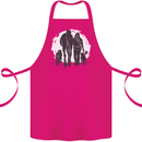 A Horse and Dogs Equestrian Riding Rider Cotton Apron 100% Organic Pink