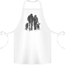 A Horse and Dogs Equestrian Riding Rider Cotton Apron 100% Organic White