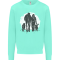 A Horse and Dogs Equestrian Riding Rider Kids Sweatshirt Jumper Peppermint