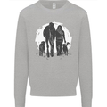 A Horse and Dogs Equestrian Riding Rider Kids Sweatshirt Jumper Sports Grey