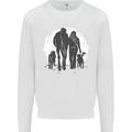 A Horse and Dogs Equestrian Riding Rider Kids Sweatshirt Jumper White