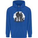 A Horse and Dogs Equestrian Riding Rider Mens 80% Cotton Hoodie Royal Blue