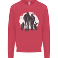 A Horse and Dogs Equestrian Riding Rider Mens Sweatshirt Jumper Heliconia