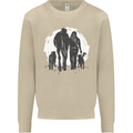 A Horse and Dogs Equestrian Riding Rider Mens Sweatshirt Jumper Sand