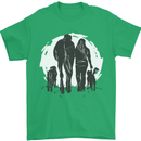 A Horse and Dogs Equestrian Riding Rider Mens T-Shirt Cotton Gildan Irish Green