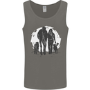 A Horse and Dogs Equestrian Riding Rider Mens Vest Tank Top Charcoal
