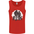 A Horse and Dogs Equestrian Riding Rider Mens Vest Tank Top Red