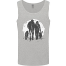 A Horse and Dogs Equestrian Riding Rider Mens Vest Tank Top Sports Grey