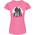 A Horse and Dogs Equestrian Riding Rider Womens Petite Cut T-Shirt Azalea