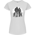 A Horse and Dogs Equestrian Riding Rider Womens Petite Cut T-Shirt White