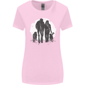 A Horse and Dogs Equestrian Riding Rider Womens Wider Cut T-Shirt Light Pink