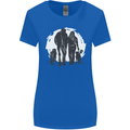 A Horse and Dogs Equestrian Riding Rider Womens Wider Cut T-Shirt Royal Blue