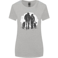 A Horse and Dogs Equestrian Riding Rider Womens Wider Cut T-Shirt Sports Grey