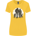 A Horse and Dogs Equestrian Riding Rider Womens Wider Cut T-Shirt Yellow