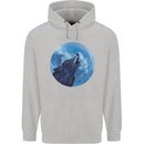 A Howling Wolf Full Moon Werewolves Childrens Kids Hoodie Sports Grey