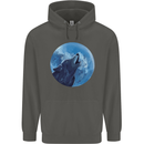 A Howling Wolf Full Moon Werewolves Childrens Kids Hoodie Storm Grey