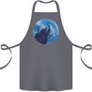 A Howling Wolf Full Moon Werewolves Cotton Apron 100% Organic Steel