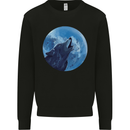 A Howling Wolf Full Moon Werewolves Kids Sweatshirt Jumper Black