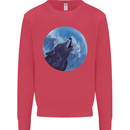 A Howling Wolf Full Moon Werewolves Kids Sweatshirt Jumper Heliconia