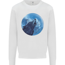 A Howling Wolf Full Moon Werewolves Kids Sweatshirt Jumper White
