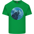 A Howling Wolf Full Moon Werewolves Kids T-Shirt Childrens Irish Green
