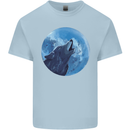A Howling Wolf Full Moon Werewolves Kids T-Shirt Childrens Light Blue