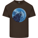 A Howling Wolf Full Moon Werewolves Mens Cotton T-Shirt Tee Top Dark Chocolate