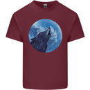 A Howling Wolf Full Moon Werewolves Mens Cotton T-Shirt Tee Top Maroon