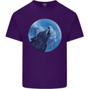 A Howling Wolf Full Moon Werewolves Mens Cotton T-Shirt Tee Top Purple
