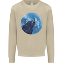 A Howling Wolf Full Moon Werewolves Mens Sweatshirt Jumper Sand