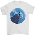A Howling Wolf Full Moon Werewolves Mens T-Shirt Cotton Gildan White