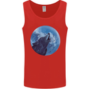 A Howling Wolf Full Moon Werewolves Mens Vest Tank Top Red