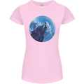 A Howling Wolf Full Moon Werewolves Womens Petite Cut T-Shirt Light Pink