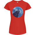 A Howling Wolf Full Moon Werewolves Womens Petite Cut T-Shirt Red