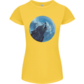 A Howling Wolf Full Moon Werewolves Womens Petite Cut T-Shirt Yellow
