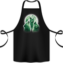 A Howling Wolf Pack Cotton Apron 100% Organic Black