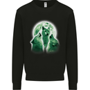 A Howling Wolf Pack Kids Sweatshirt Jumper Black