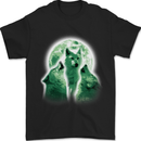 A Howling Wolf Pack Mens T-Shirt 100% Cotton Black
