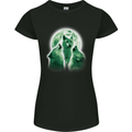 A Howling Wolf Pack Womens Petite Cut T-Shirt Black