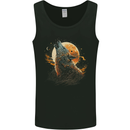 A Howling Wolf in the Moon Light Mens Vest Tank Top Black
