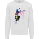A Hummingbird Watercolour Bird Kids Sweatshirt Jumper White
