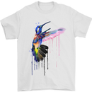 A Hummingbird Watercolour Bird Mens T-Shirt Cotton Gildan White