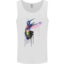 A Hummingbird Watercolour Bird Mens Vest Tank Top White