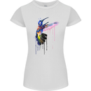 A Hummingbird Watercolour Bird Womens Petite Cut T-Shirt White