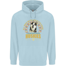 A Huskies Dog Childrens Kids Hoodie Light Blue