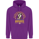 A Huskies Dog Childrens Kids Hoodie Purple