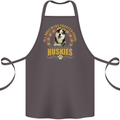 A Huskies Dog Cotton Apron 100% Organic Dark Grey