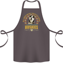 A Huskies Dog Cotton Apron 100% Organic Dark Grey