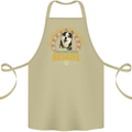A Huskies Dog Cotton Apron 100% Organic Khaki